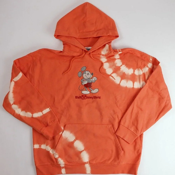 Disney Other - Mickey Mouse Genuine Mousewear Hoodie Orange Tie Dye Walt Disney